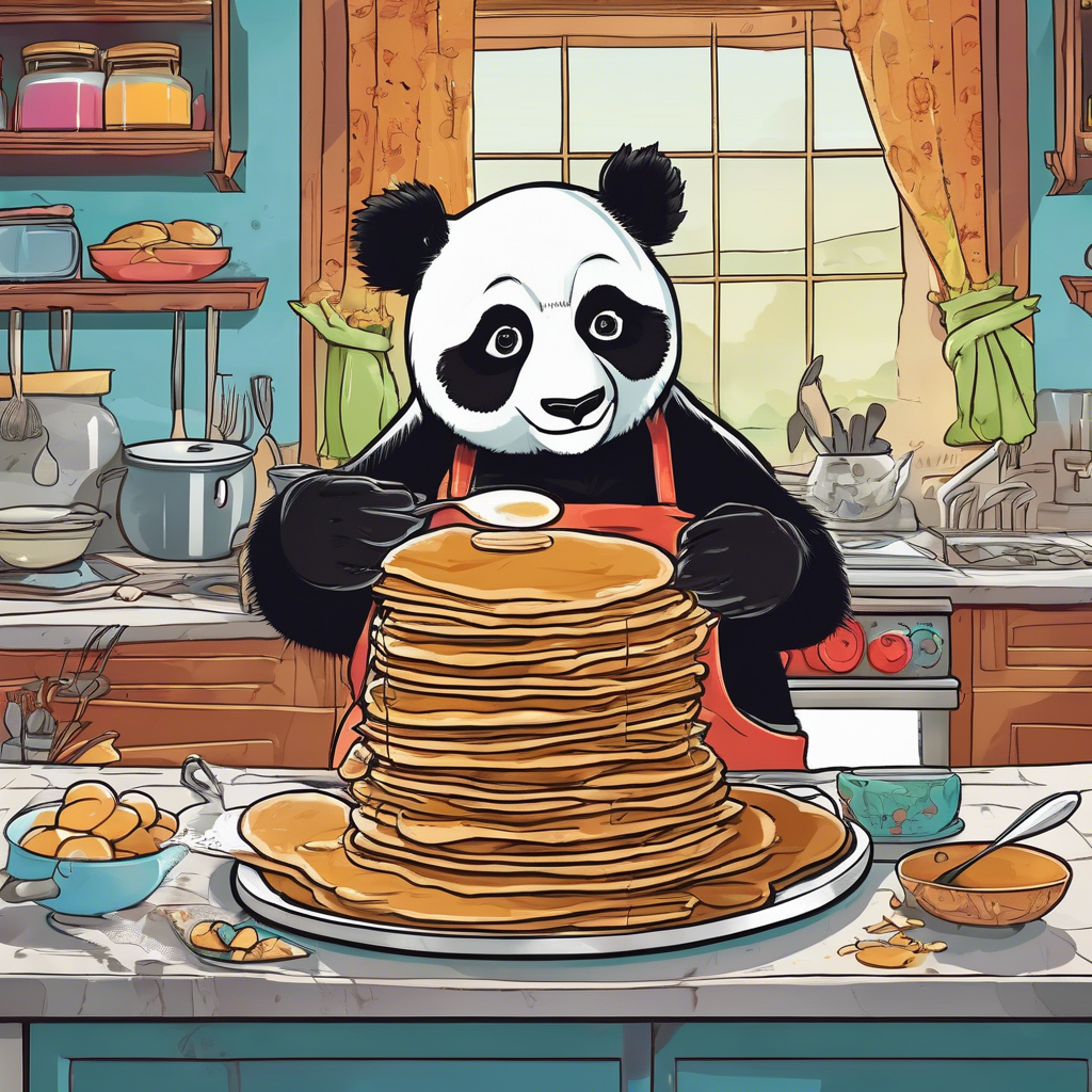 Panda Makes Pancakes 
A lovable panda character flipping pancakes with funny fails and successes.